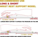 KUOSGM Ergonomic Mouse Pad Wrist Support 13 x 8 Inch,Black Design Memory Foam Mousepad with Wrist Rest Pain Relief & Non-Slip PU Base,Office PC Computer Mouse Pads for Wireless Mouse & Desk - Image 5